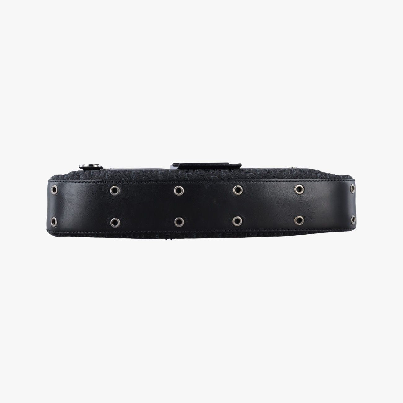 Dior Street Chic Columbus Black Canvas Leather Shoulder Bag — view 3