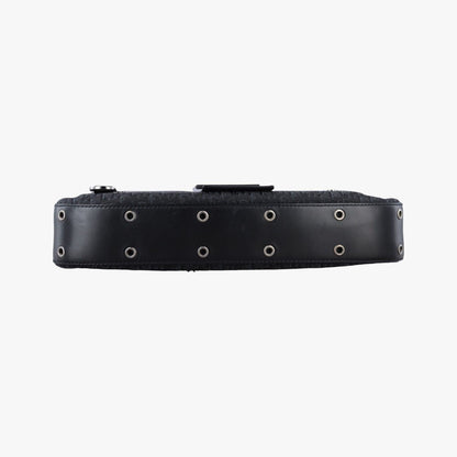Dior Street Chic Columbus Black Canvas Leather Shoulder Bag — view 3