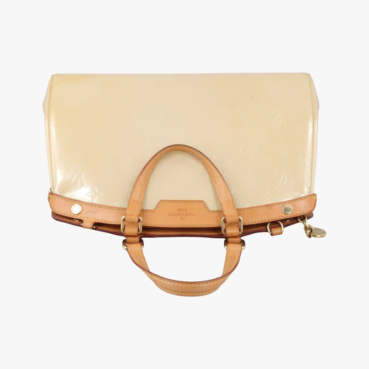 Louis Vuitton Blair MM Blanc Corail Vernis Shoulder Bag — view 8