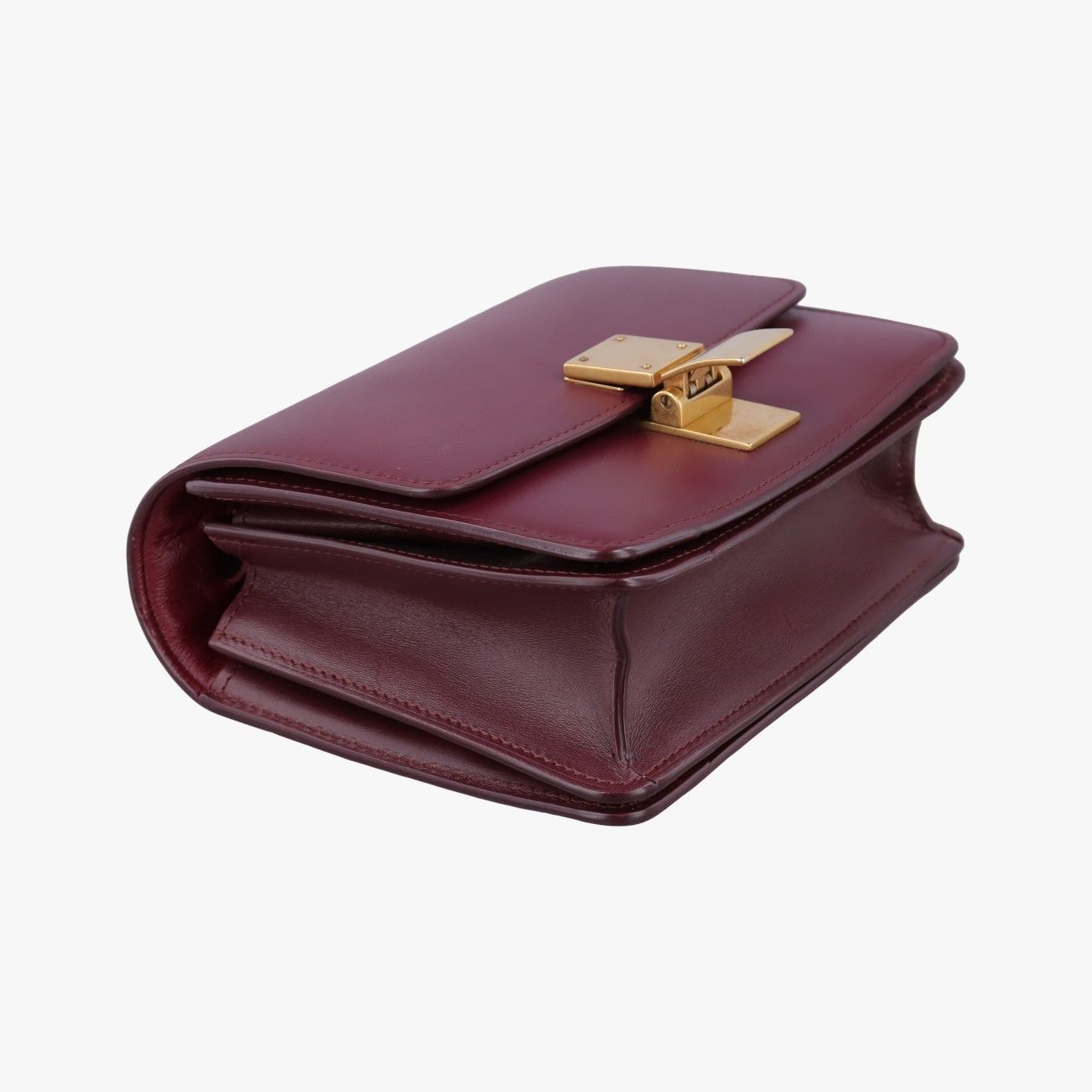 Celine Classic Small Wine Red Leather Shoulder Bag — view 5