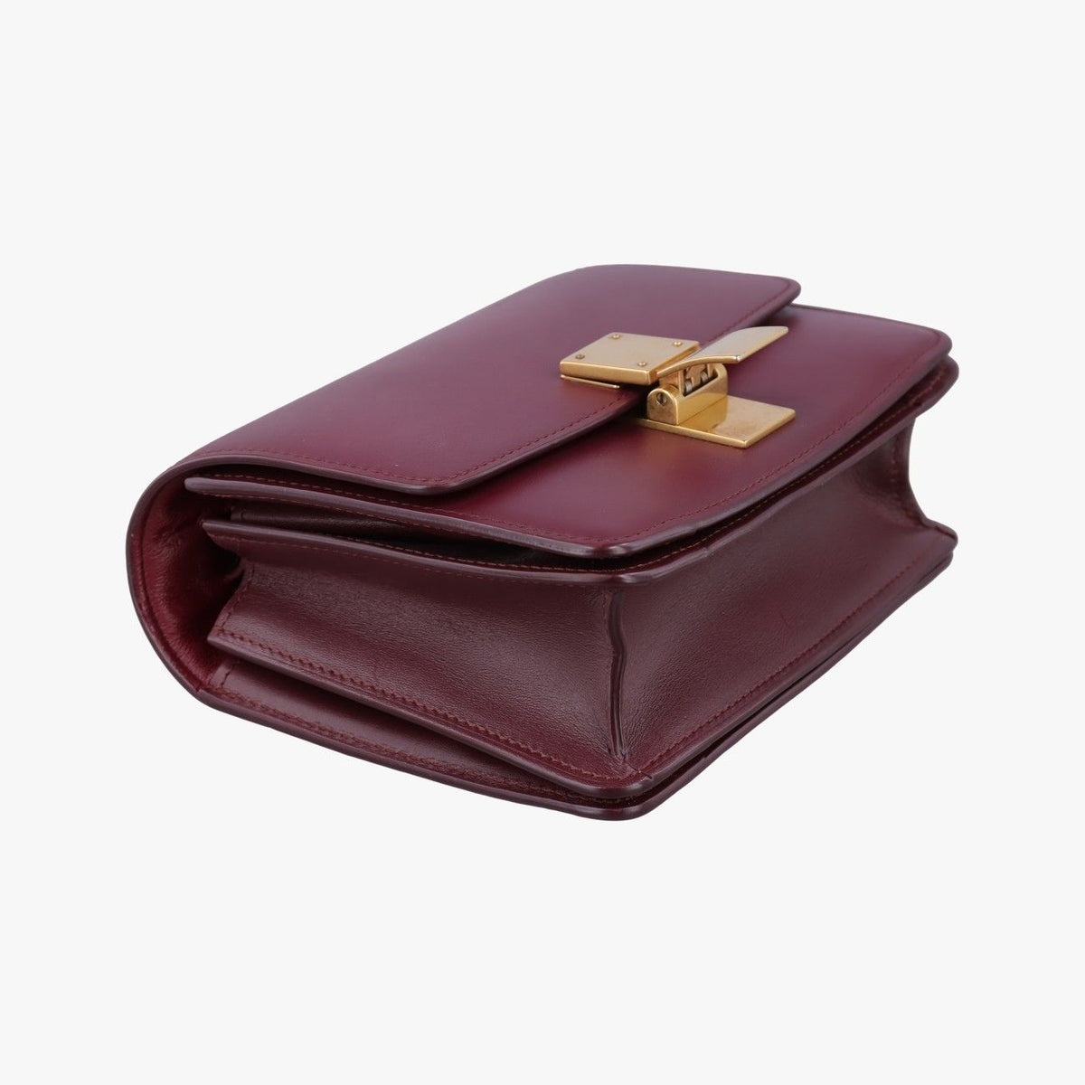 Celine Classic Small Wine Red Leather Shoulder Bag — view 5