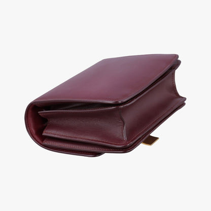 Celine Classic Small Wine Red Leather Shoulder Bag — view 7