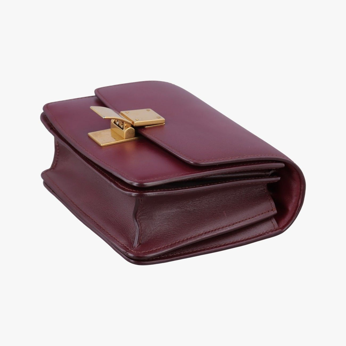 Celine Classic Small Wine Red Leather Shoulder Bag — view 4