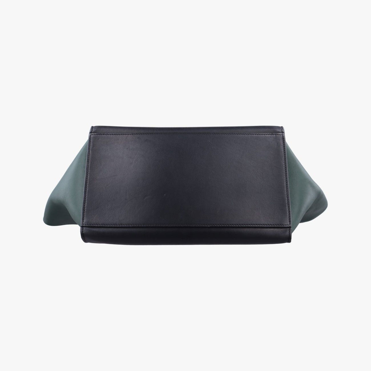 Celine Trapeze Medium Green Black Leather Handbag — view 3