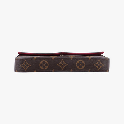 Louis Vuitton Pochette Felicie Monogram Brown Canvas Shoulder Bag — view 3