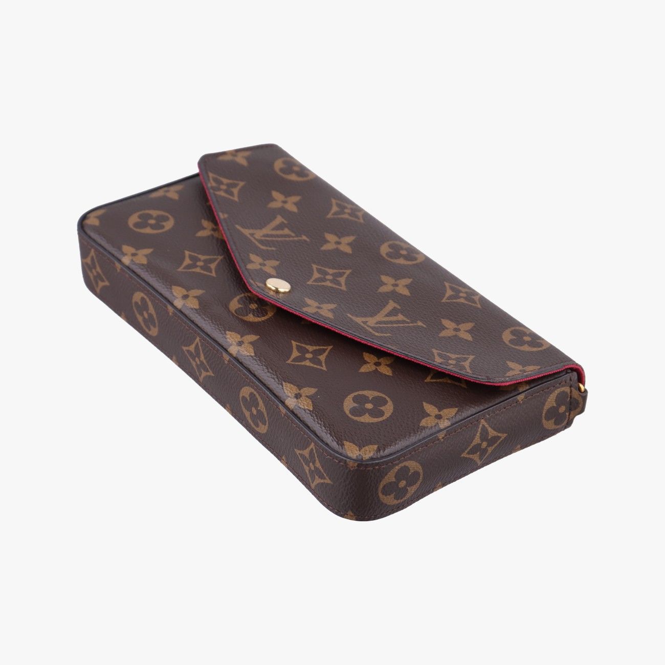 Louis Vuitton Pochette Felicie Monogram Brown Canvas Shoulder Bag — view 4