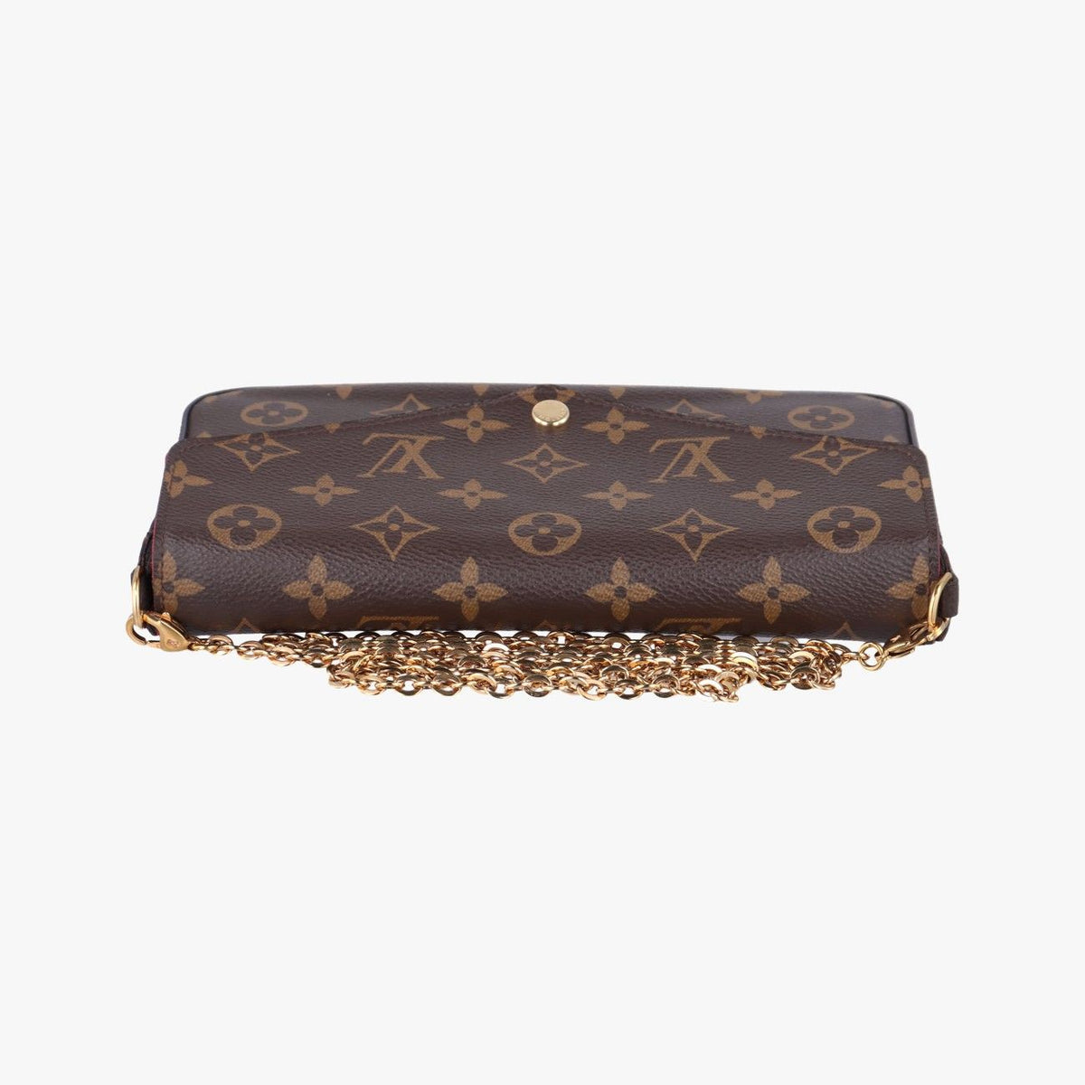Louis Vuitton Pochette Felicie Monogram Brown Canvas Shoulder Bag — view 8