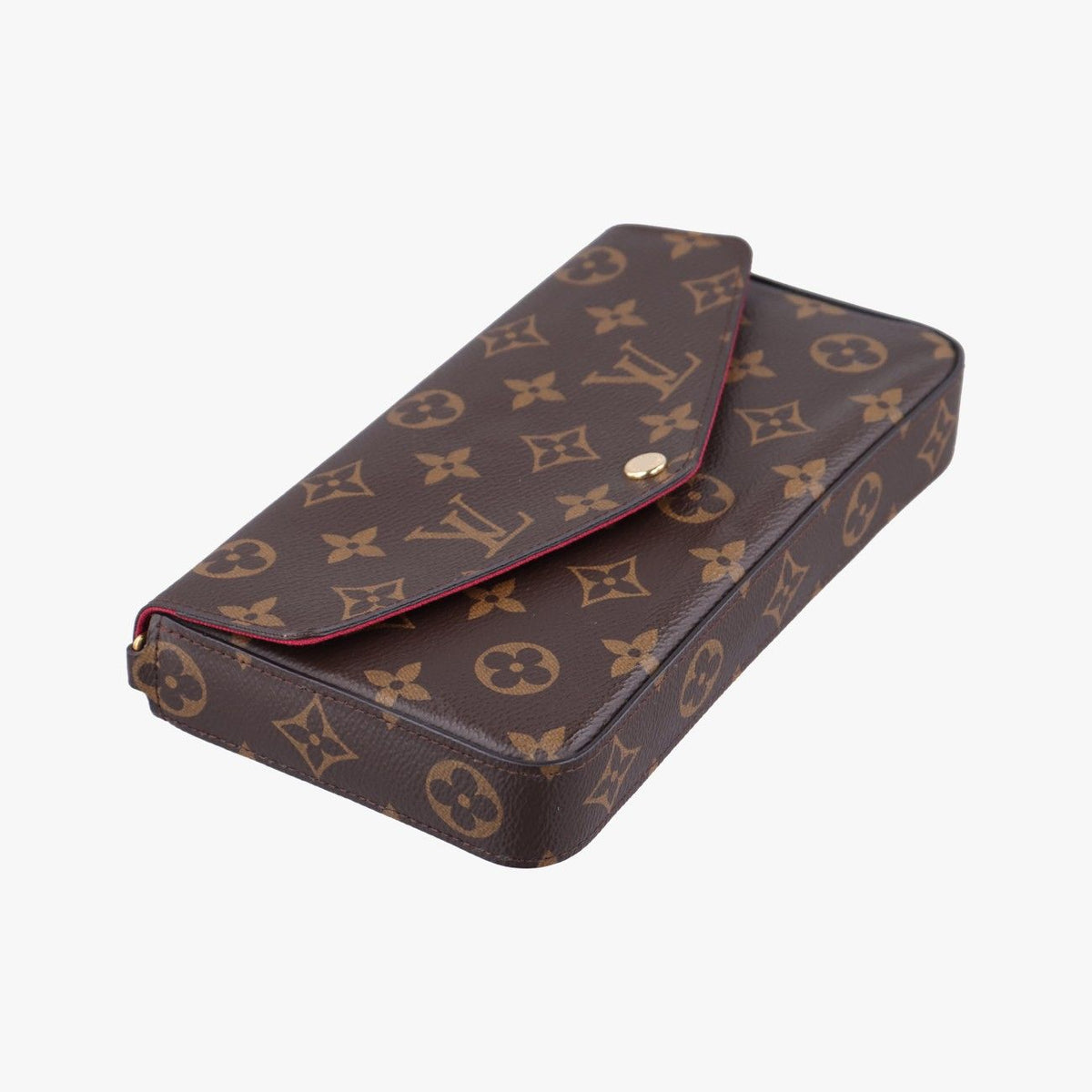 Louis Vuitton Pochette Felicie Monogram Brown Canvas Shoulder Bag — view 5