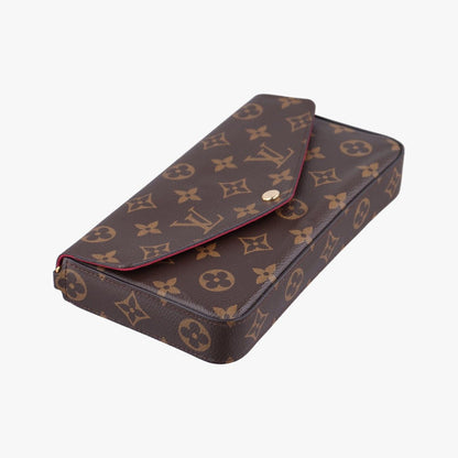Louis Vuitton Pochette Felicie Monogram Brown Canvas Shoulder Bag — view 5
