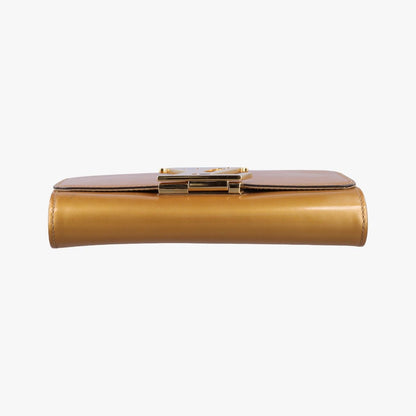 Louis Vuitton Pochette Louise MM Mustard Yellow Vernis Shoulder Bag — view 3