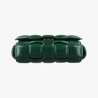 Bottega Veneta Padded Cassette Green Lambskin Shoulder Bag — view 3