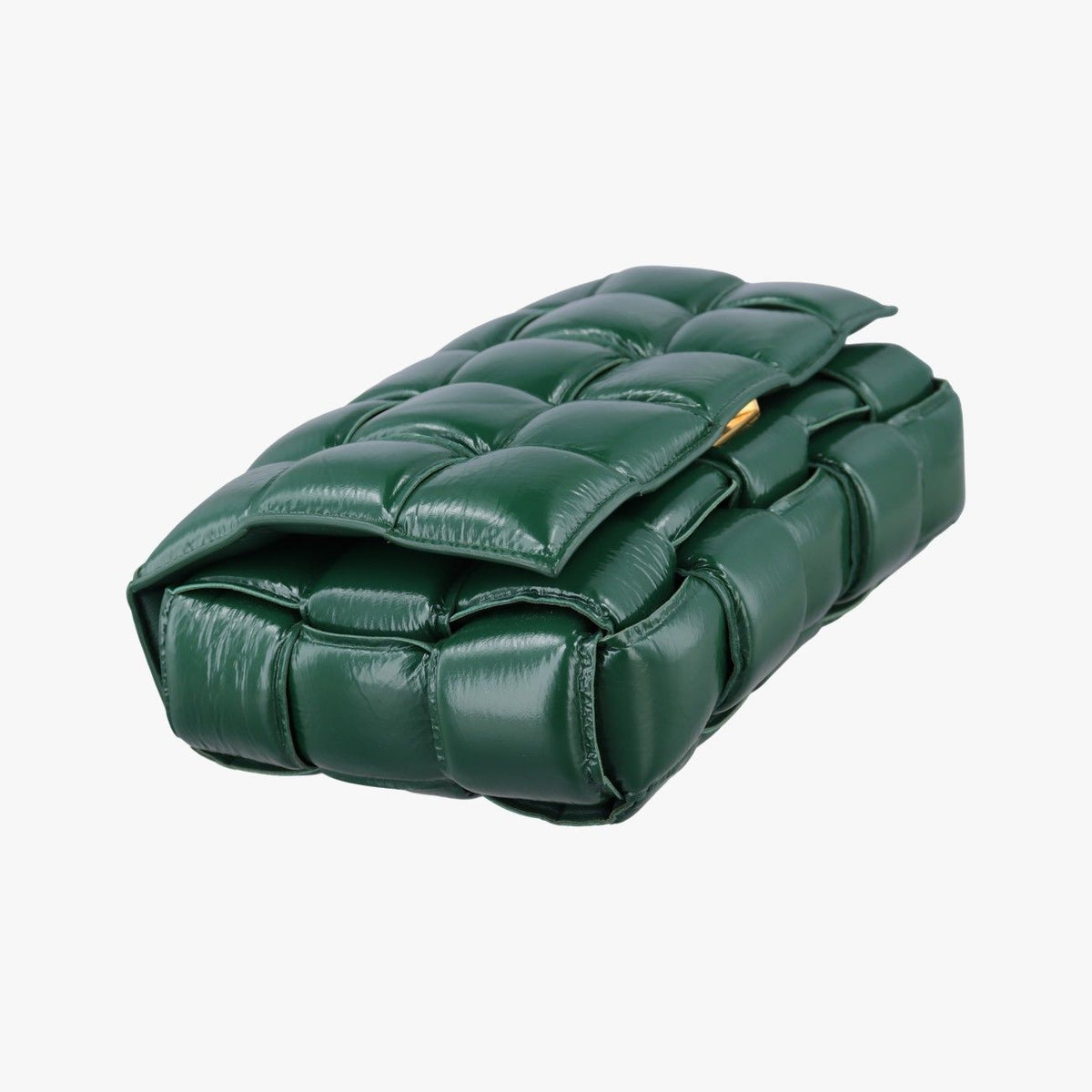 Bottega Veneta Padded Cassette Green Lambskin Shoulder Bag — view 5