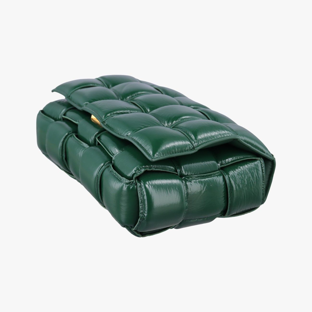 Bottega Veneta Padded Cassette Green Lambskin Shoulder Bag — view 4