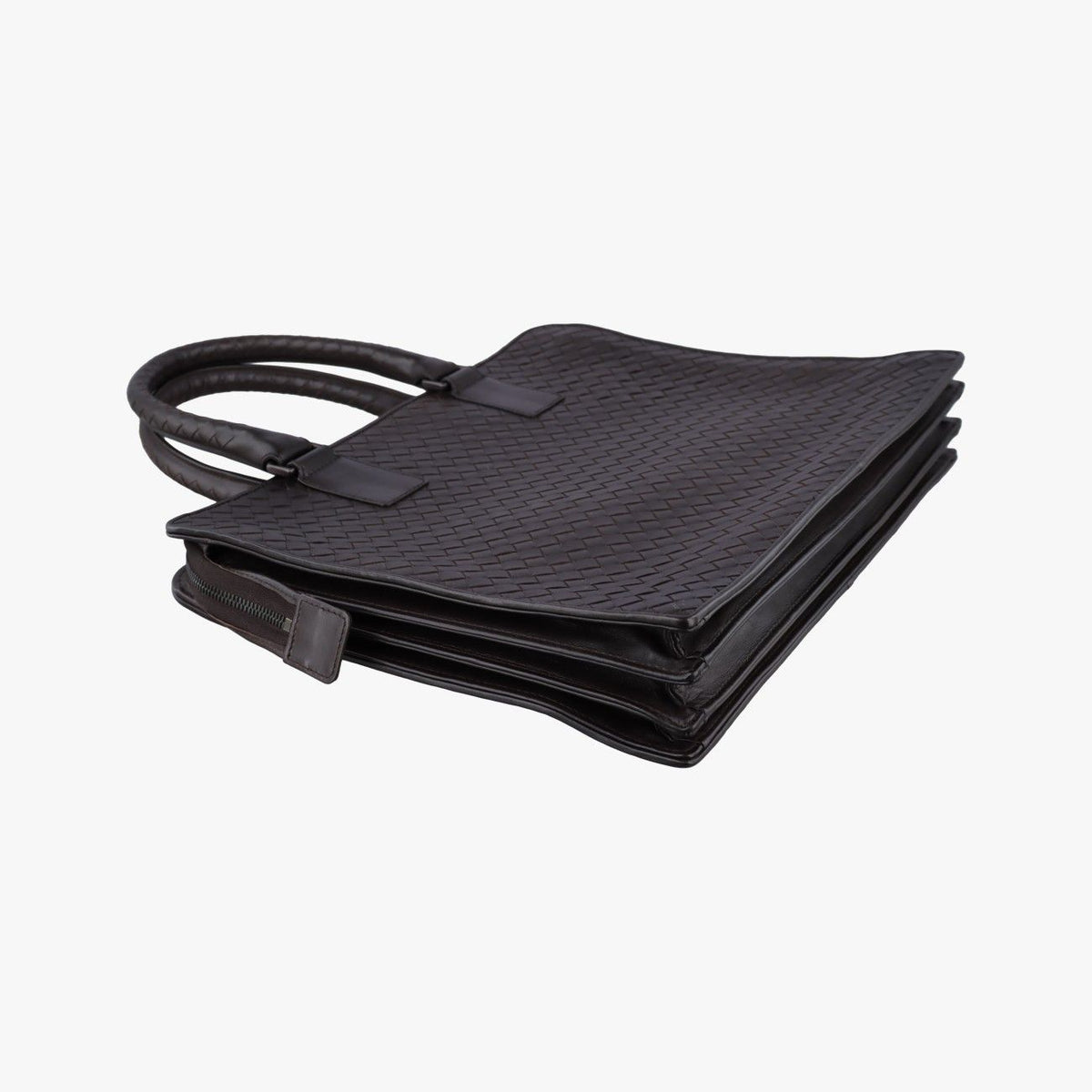 Bottega Veneta Intrecciato Brown Lambskin Handbag — view 7