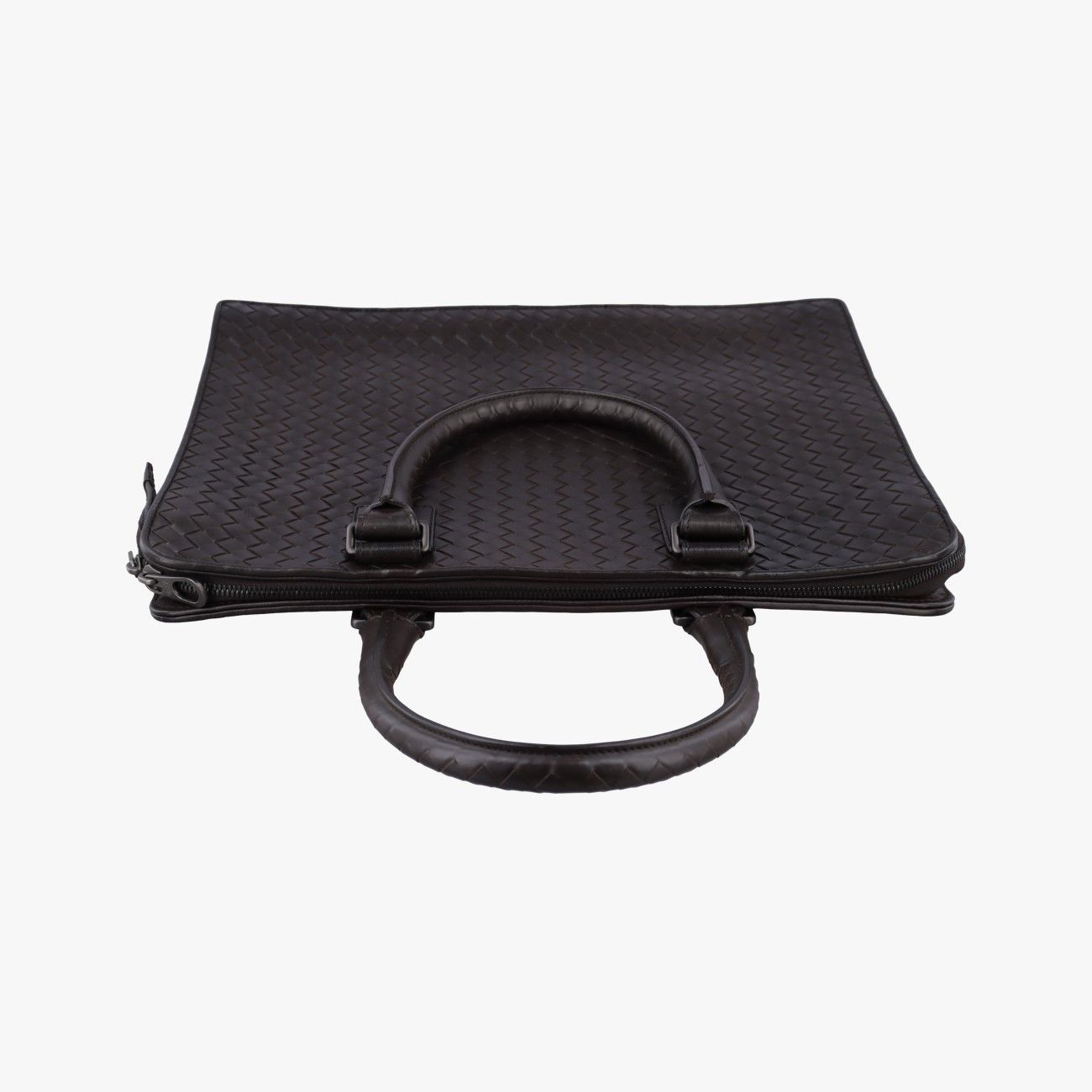 Bottega Veneta Intrecciato Brown Lambskin Handbag — view 8