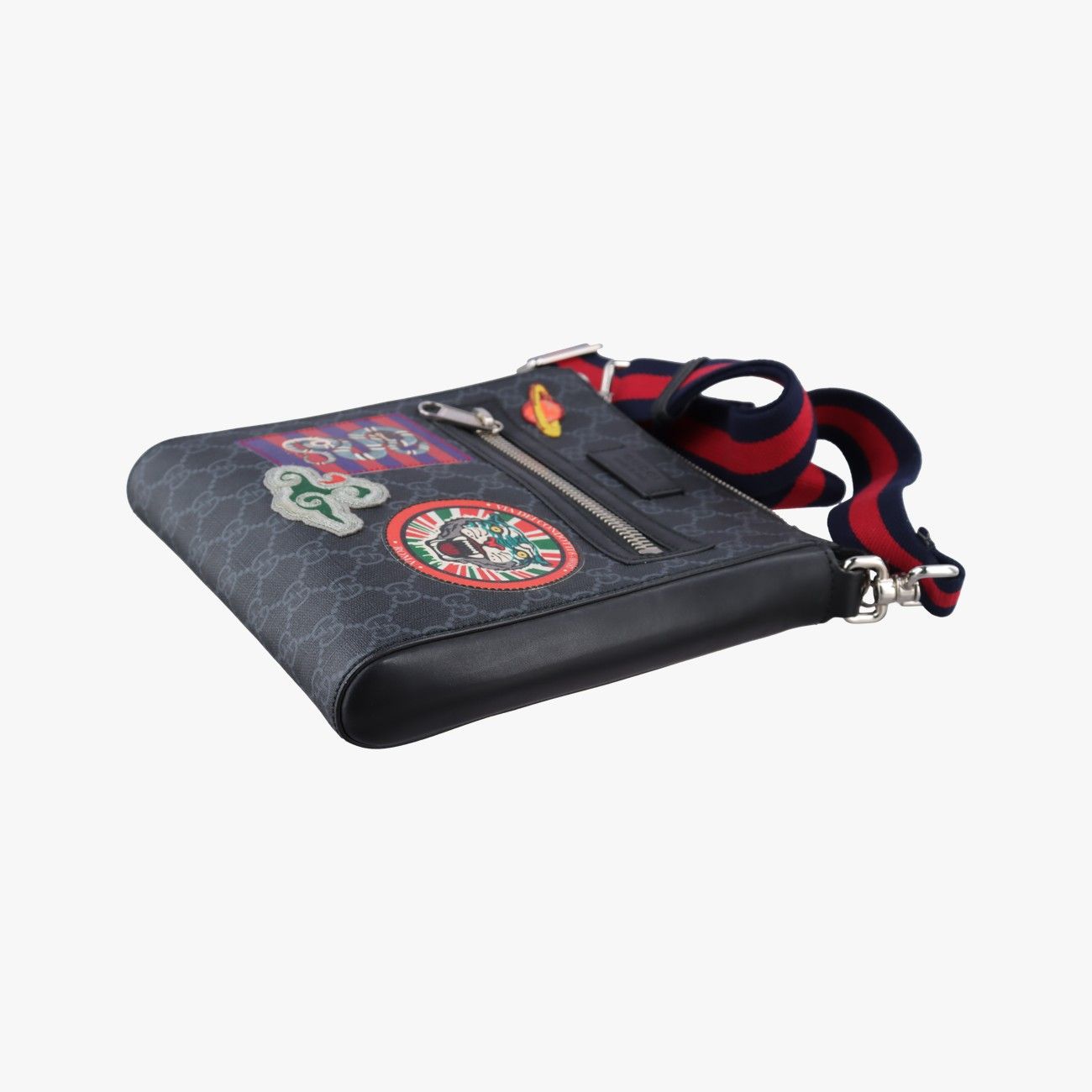 Gucci GG Supreme Courier Messenger Black Multicolor Leather — view 4