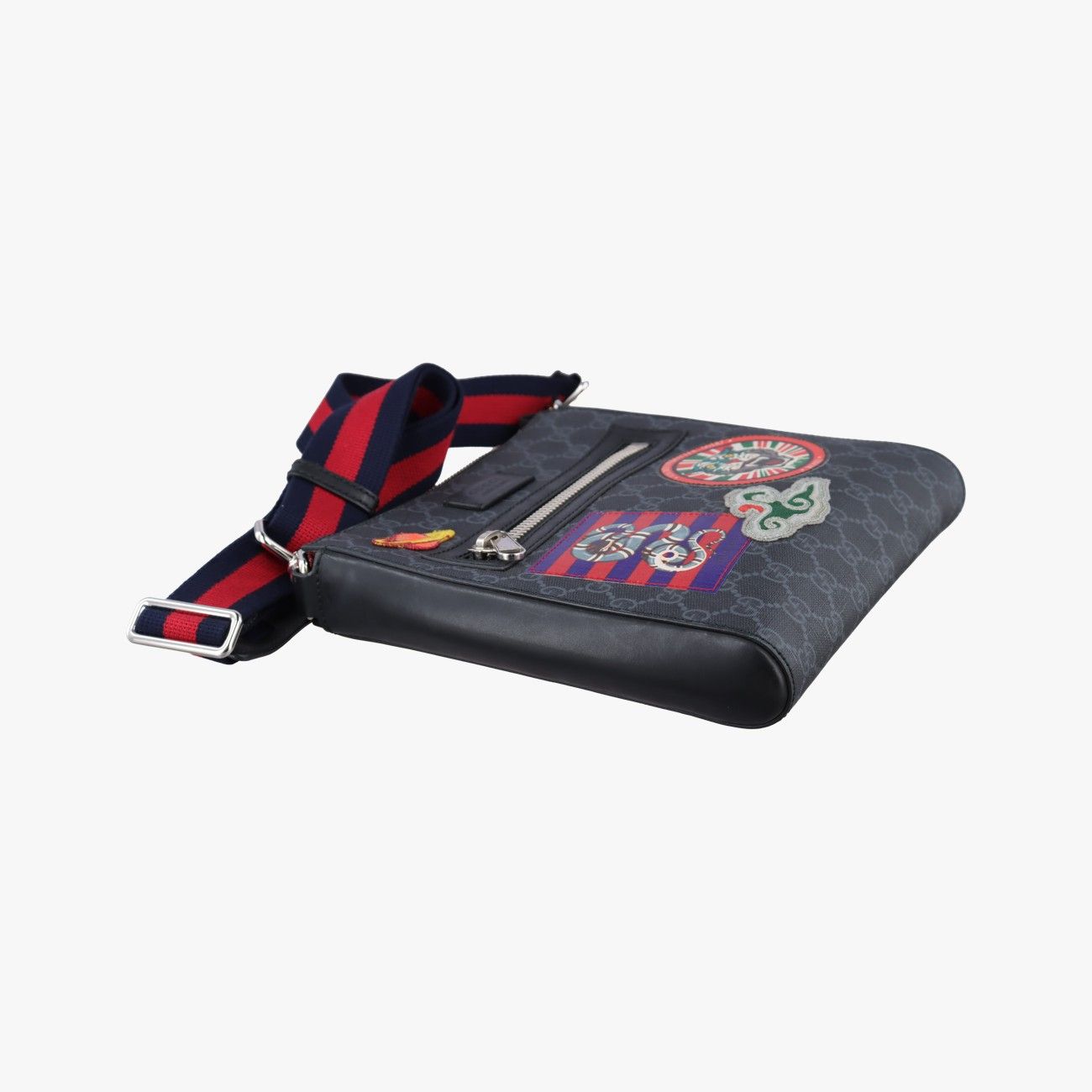 Gucci GG Supreme Courier Messenger Black Multicolor Leather — view 5