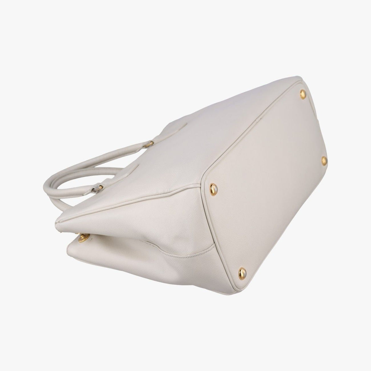 Prada Galleria White Saffiano Leather Shoulder Bag — view 7