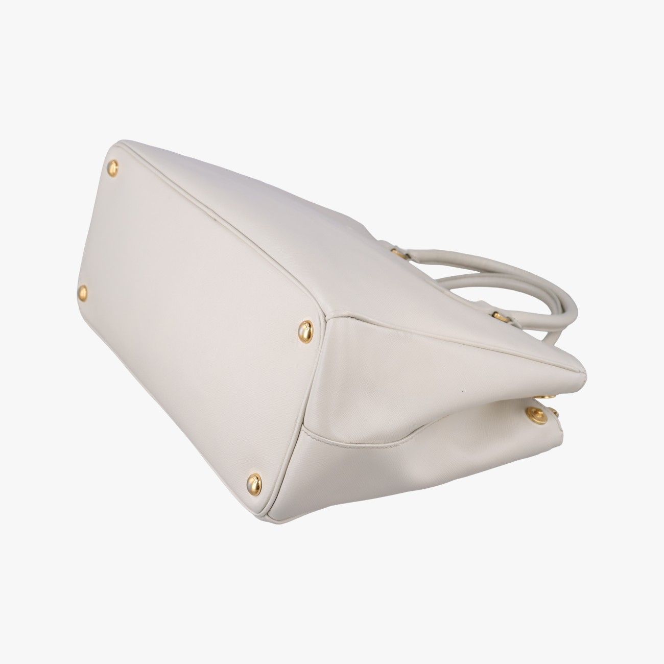 Prada Galleria White Saffiano Leather Shoulder Bag — view 6