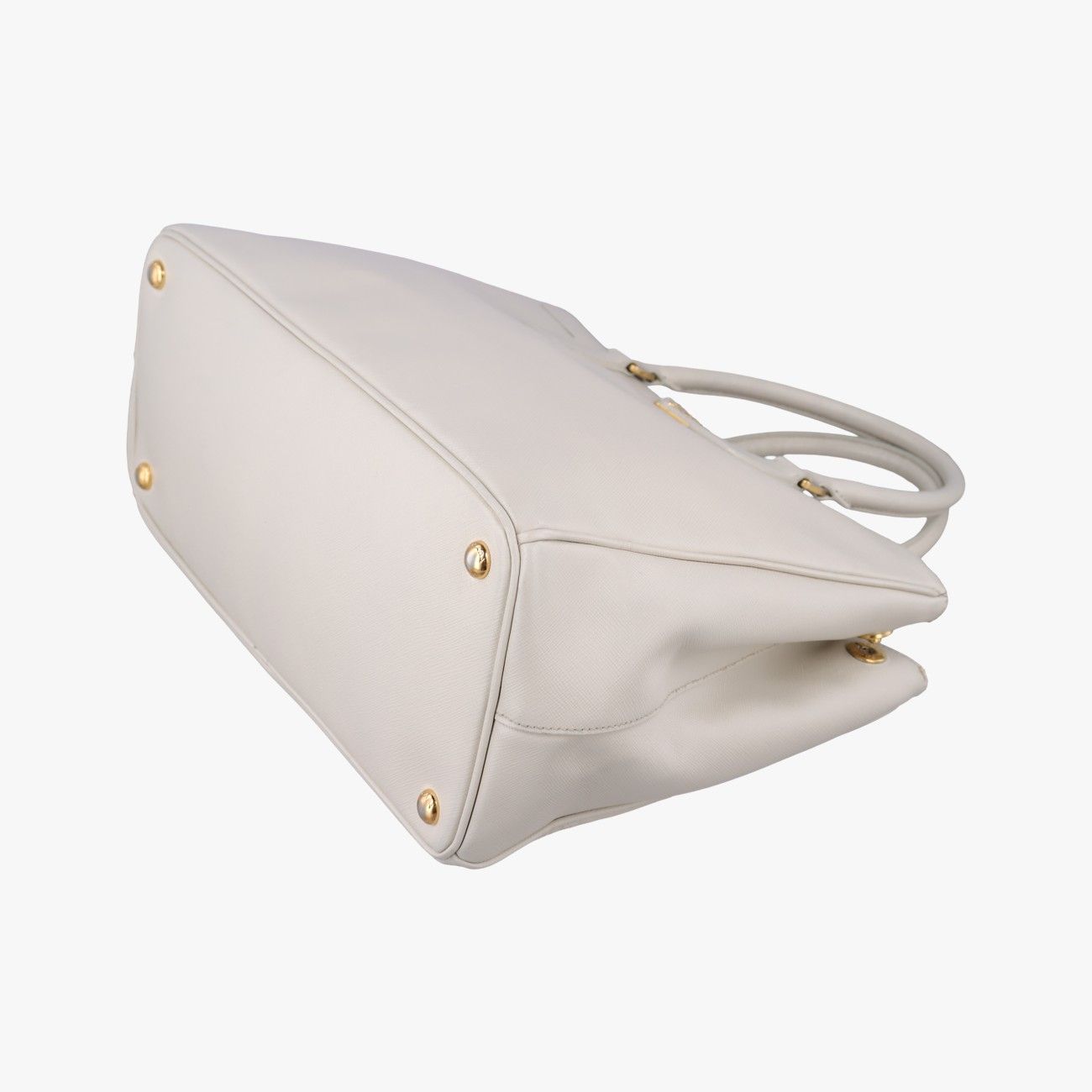 Prada Galleria White Saffiano Leather Shoulder Bag — view 4