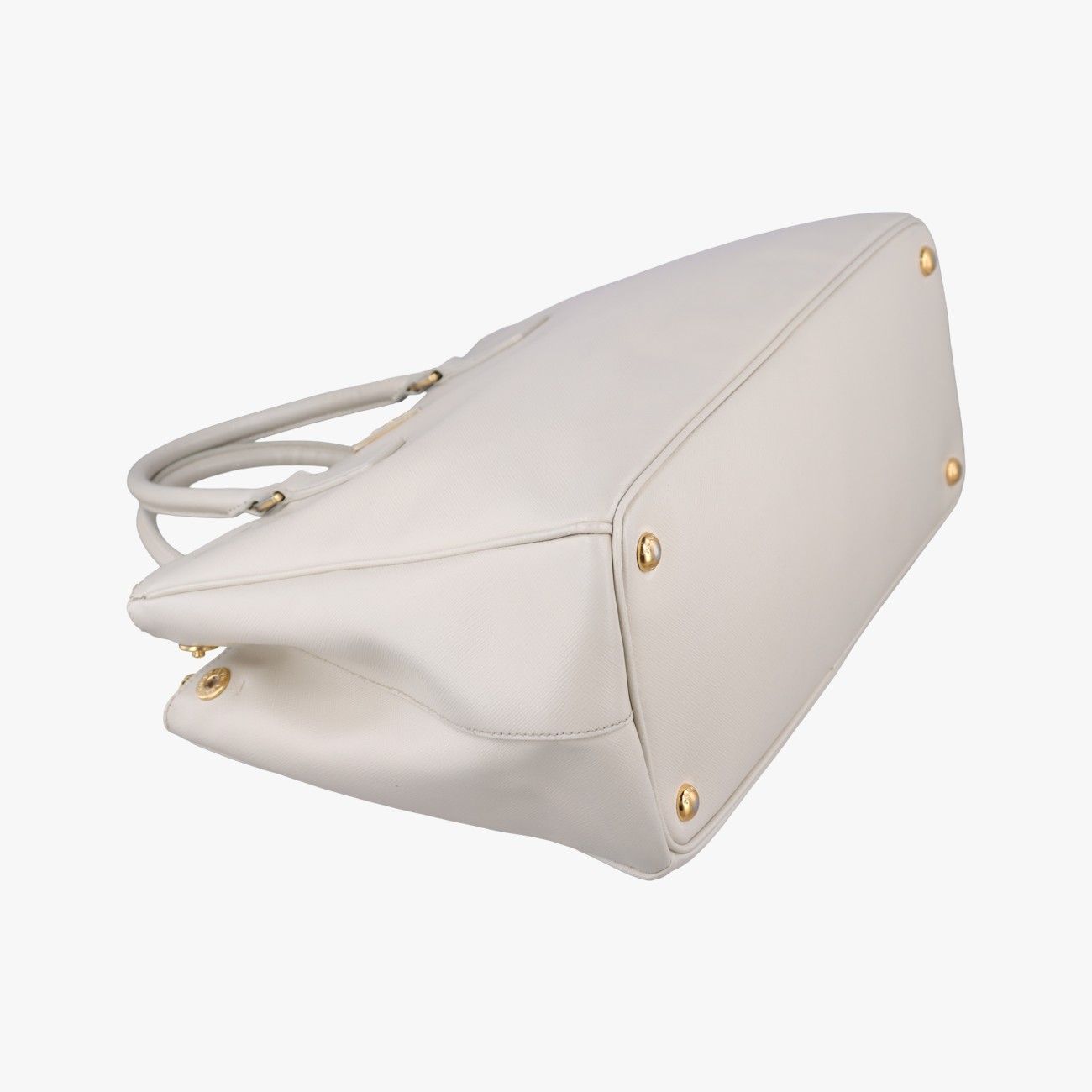 Prada Galleria White Saffiano Leather Shoulder Bag — view 5