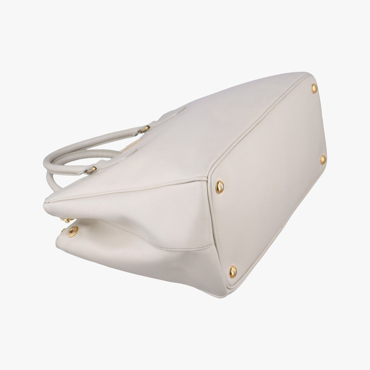 Prada Galleria White Saffiano Leather Shoulder Bag — view 5