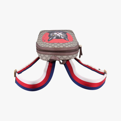 Gucci GG Supreme Bosco Dog Print Beige Multicolor Backpack — view 8