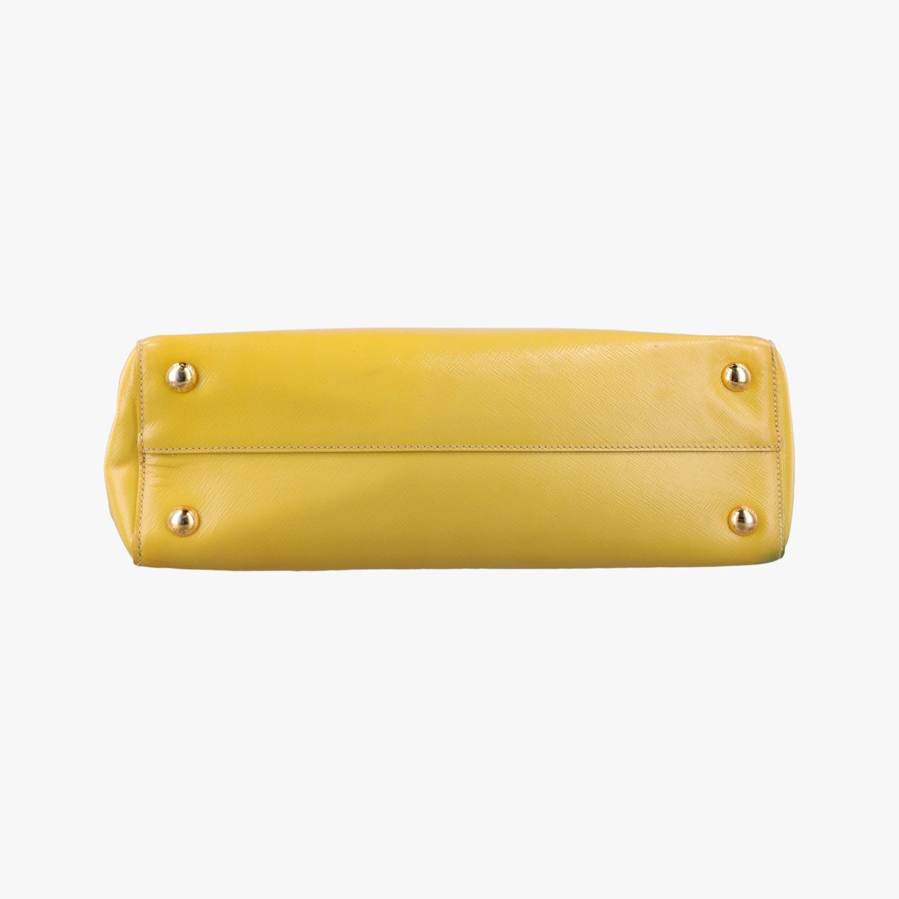 Prada Parabolic Tote Yellow Saffiano Leather 7 — view 3