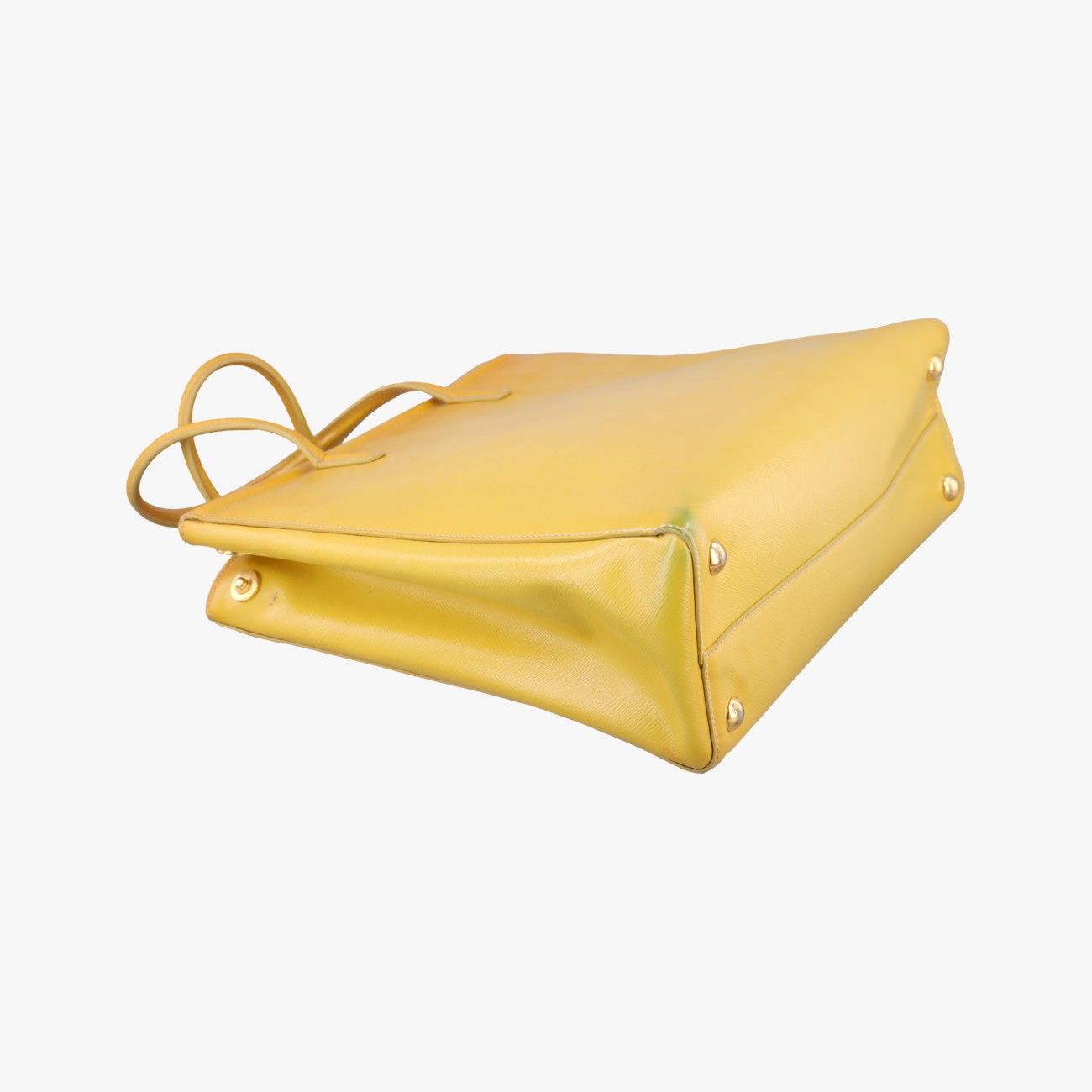 Prada Parabolic Tote Yellow Saffiano Leather 7 — view 7