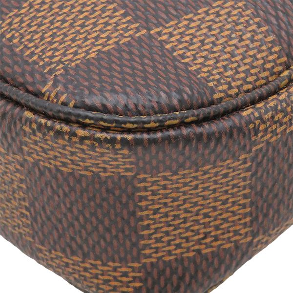 Louis Vuitton Pouch Mini Pochette Accessoires Damier Canvas Ebene Gold Brown — view 4