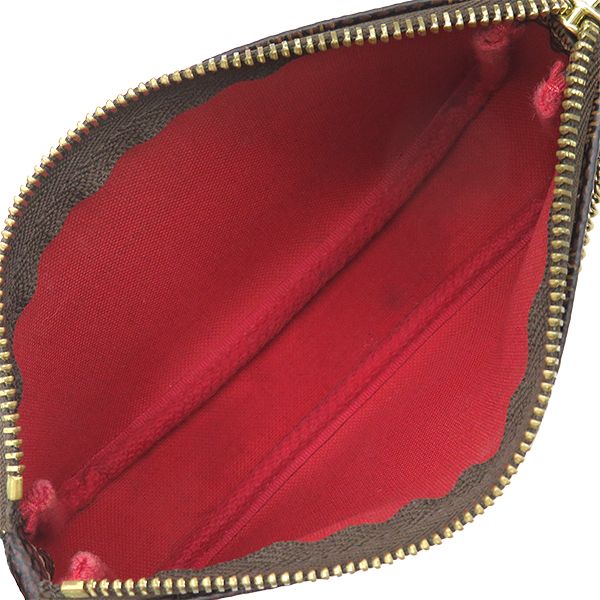 Louis Vuitton Pouch Mini Pochette Accessoires Damier Canvas Ebene Gold Brown — view 7