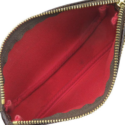 Louis Vuitton Pouch Mini Pochette Accessoires Damier Canvas Ebene Gold Brown — view 7