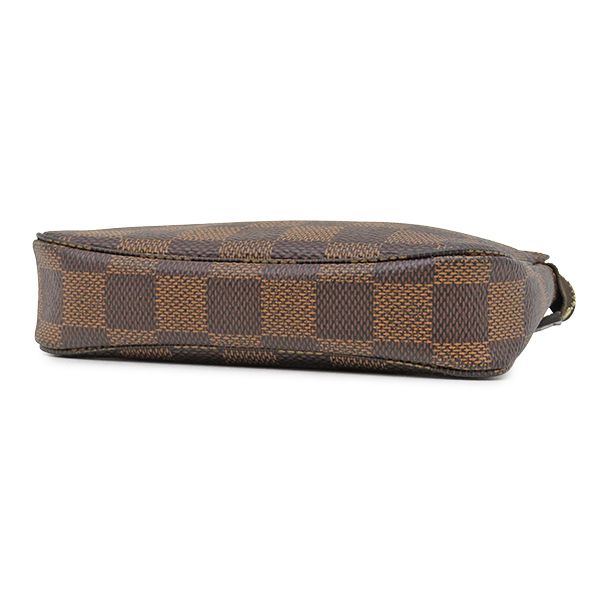 Louis Vuitton Pouch Mini Pochette Accessoires Damier Canvas Ebene Gold Brown — view 3