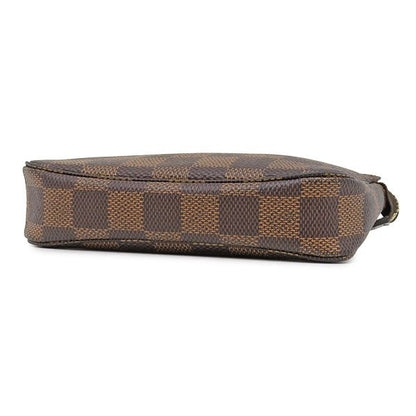 Louis Vuitton Pouch Mini Pochette Accessoires Damier Canvas Ebene Gold Brown — view 3