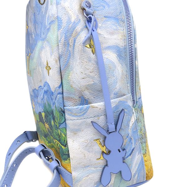 Louis Vuitton Backpack Van Gogh Palm Springs Blue Gold Masters Collection — view 8