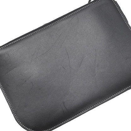 Loewe Shoulder Bag Gate Double Zip Pouch Leather Black Gold — view 5