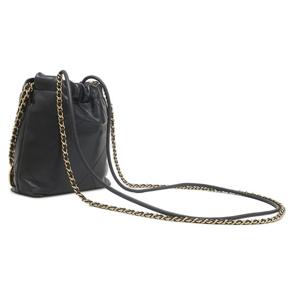 Chanel 2-Way Bag Chanel 22 Mini Handbag Leather Black Gold — view 2