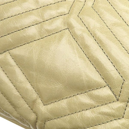 Miu Miu 2-Way Vitello Shine Tote Leather Beige Gold Handbag — view 6