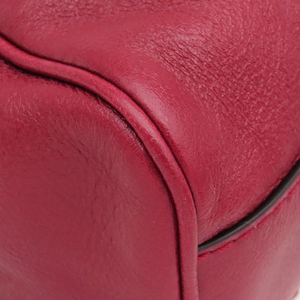 Gucci 2-Way Liber Medium Top Handle Tote Leather Red Gold Handbag — view 4