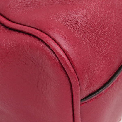 Gucci 2-Way Liber Medium Top Handle Tote Leather Red Gold Handbag — view 4