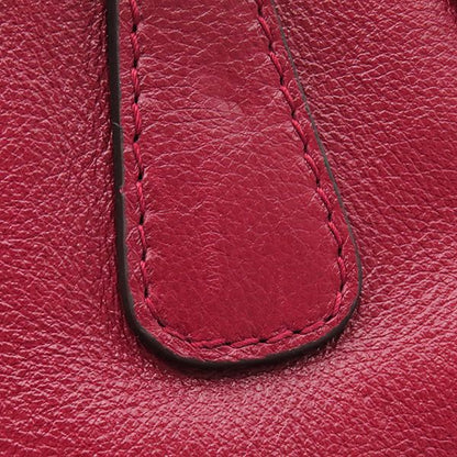 Gucci 2-Way Liber Medium Top Handle Tote Leather Red Gold Handbag — view 6