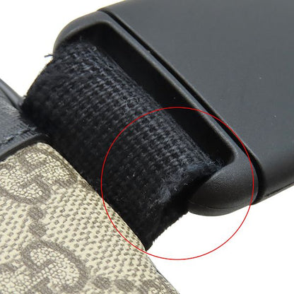 Gucci Belt Bag Cross GG Supreme Canvas Leather Beige Black Silver — view 7