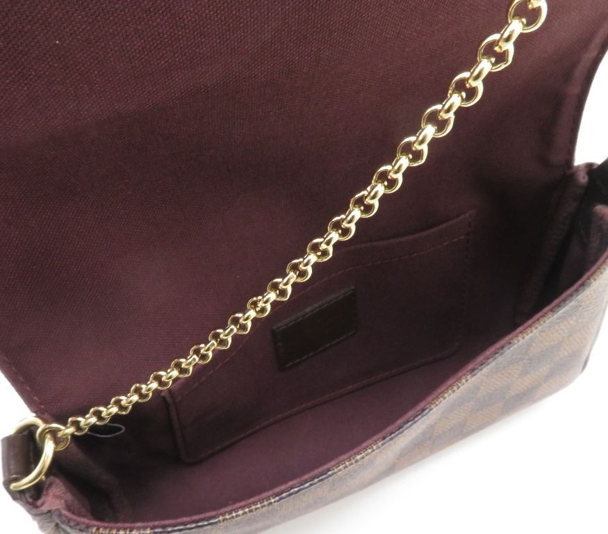 Louis Vuitton Favorite PM Damier Shoulder Bag Canvas Brown — view 3