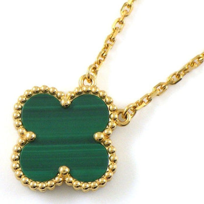 Van Cleef & Arpels Necklace Vintage Alhambra Malachite 18k Yellow Gold