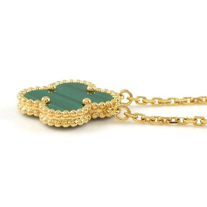 Van Cleef & Arpels Necklace Vintage Alhambra Malachite 18k Yellow Gold — view 2