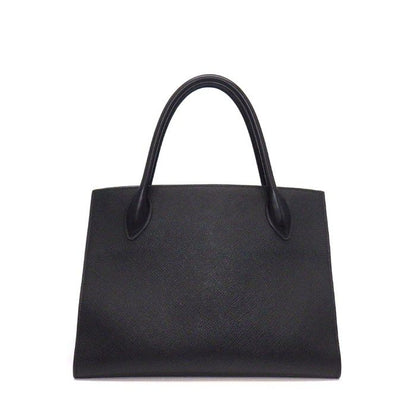 Prada Handbag Monochrome Medium Black Saffiano Cuirno Leather Gold — view 2