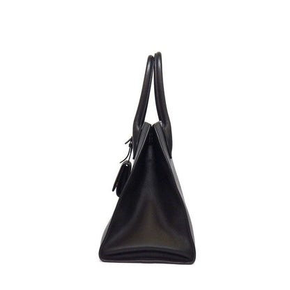 Prada Handbag Monochrome Medium Black Saffiano Cuirno Leather Gold — view 3