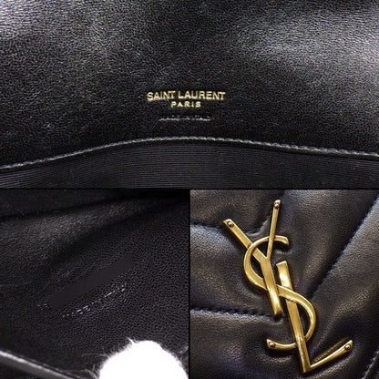 Saint Laurent Shoulder Bag Loulou Small Aaeax Black Matelasse Lambskin Gold — view 7