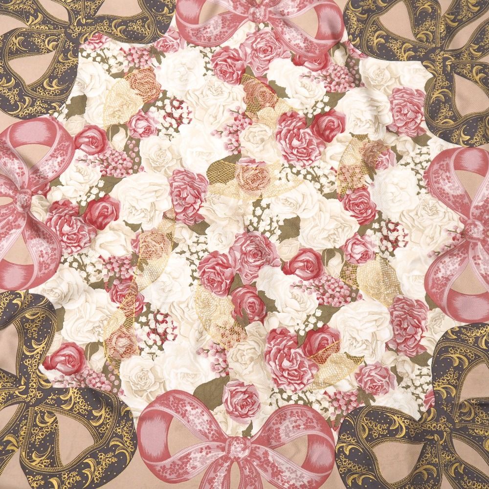 Dior Scarf Total Silk Flower Ribbon Shawl — view 3