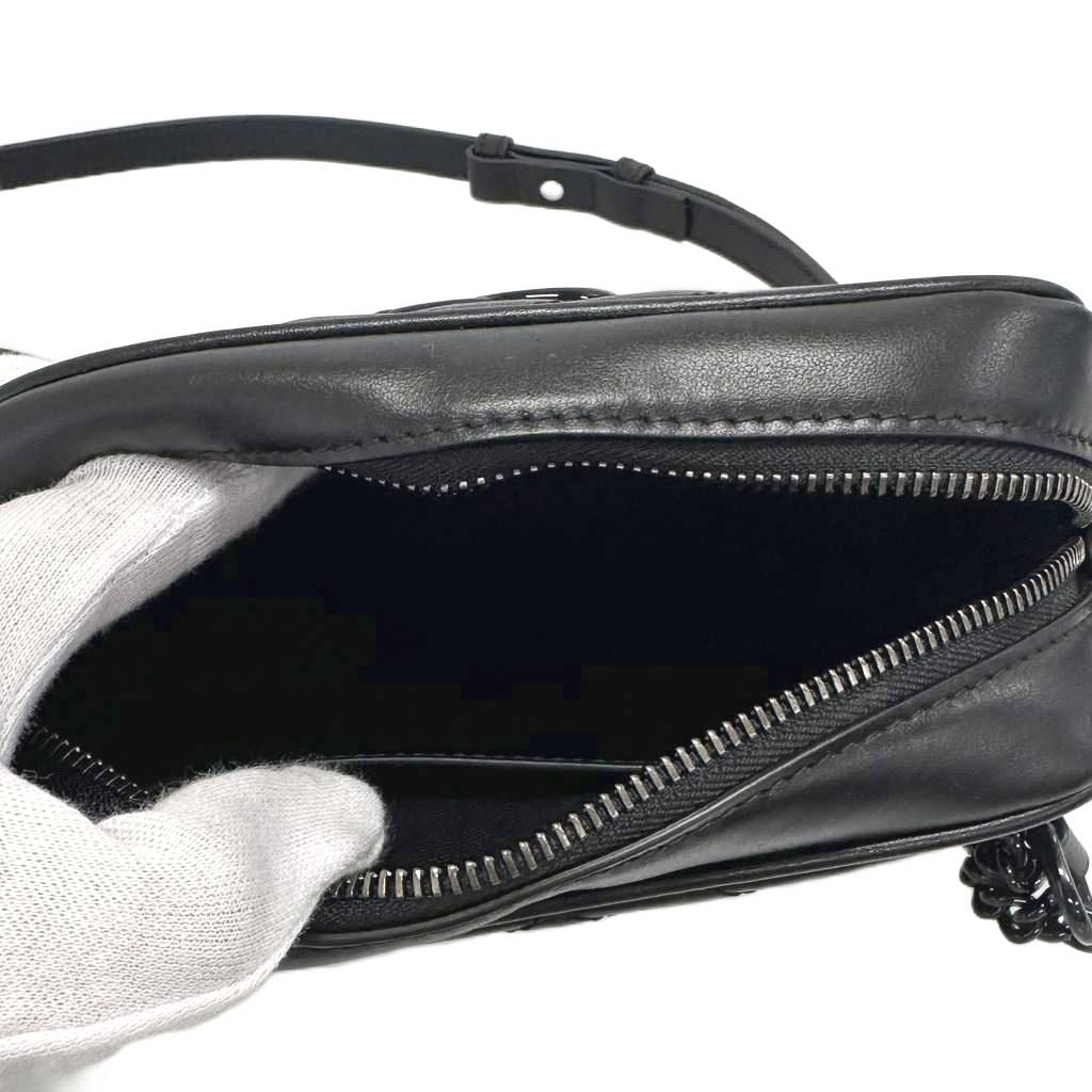 Gucci GG Marmont Mini Shoulder Bag Dtdhv Black — view 6